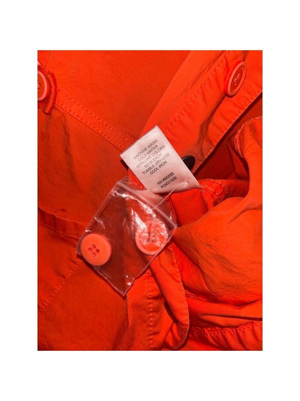 Anthropologie PISTOLA size Large Parker Shorts Romper in Blood Orange - Picture 8 of 11